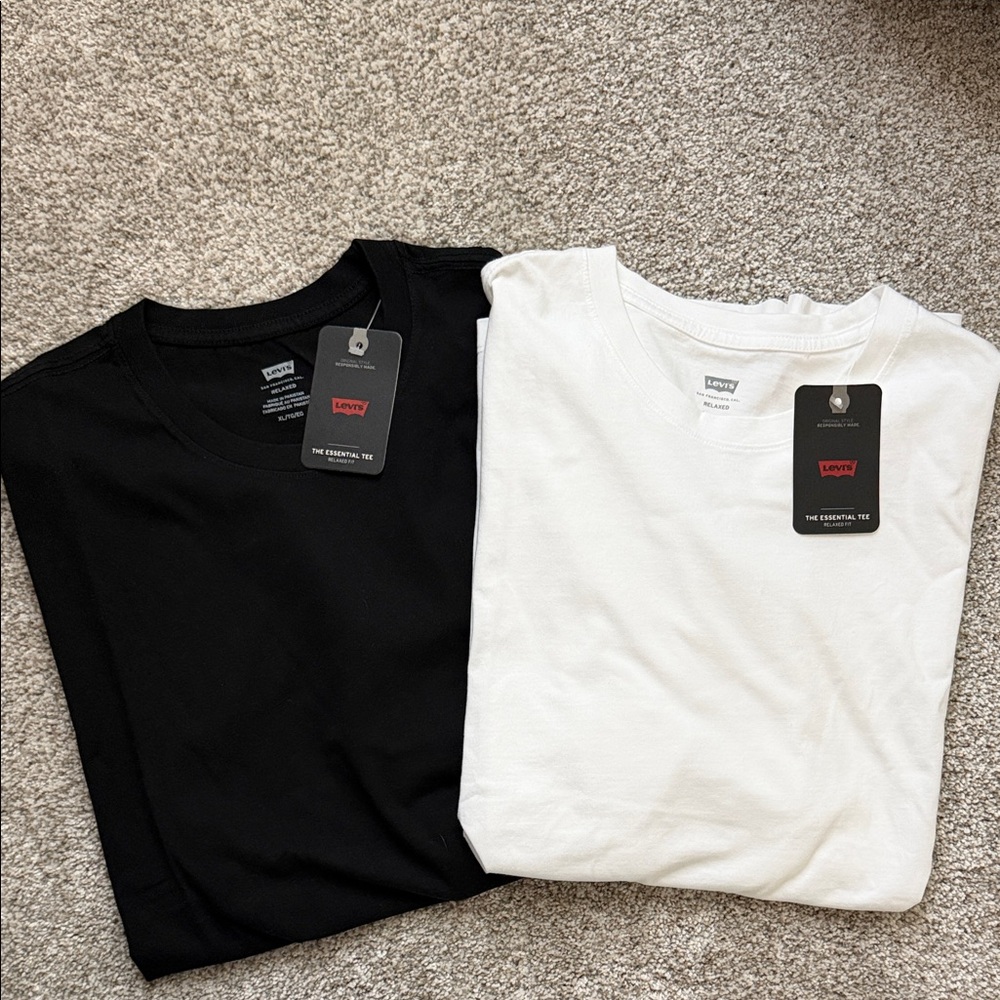 Levi's Men's Short Sleeve Tees in Black and White